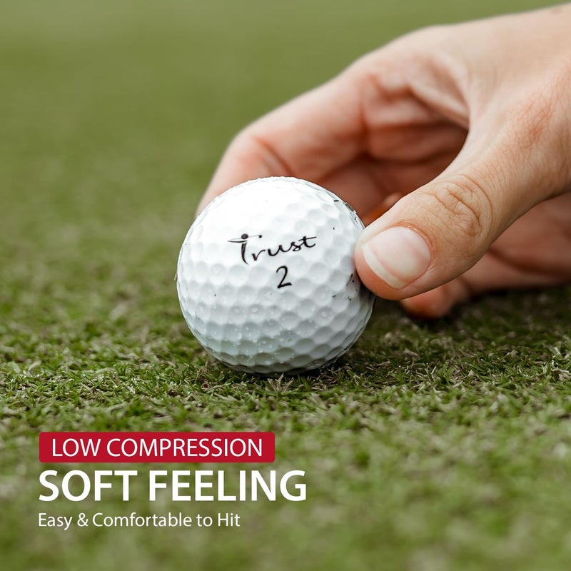 Trust Golf Ball I K8 Bison I Urethane Cover with Reactive Core I 3-Pcs I for Different Swing Speed I 12, 48, or 100 Balls I - Image 5